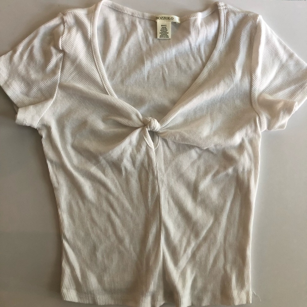 Fashion Nova White Crop Tee